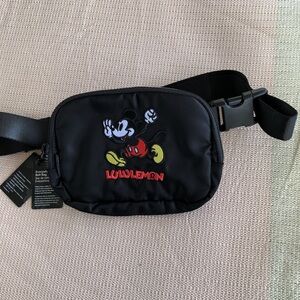 lululemon athletica Black Mickey Mouse Belt Bag